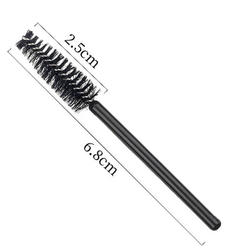 50pc Mini Eyelash Makeup Brushes – Short Handle Mascara Wands & Eyebrow Comb for Lash Extensions